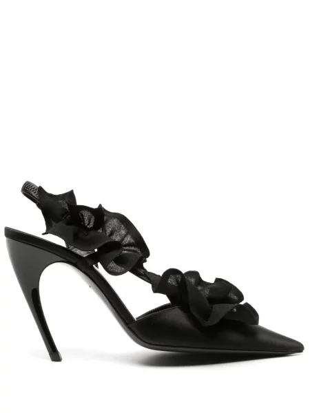 Saténové lodičky Nensi Dojaka černé