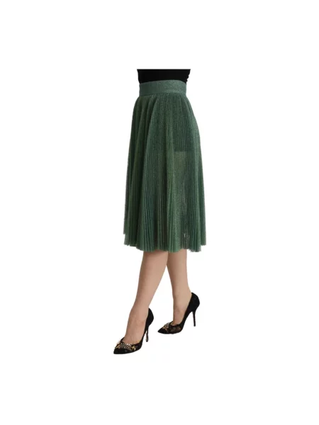 Spódnica midi Dolce And Gabbana w kształcie litery A zielona