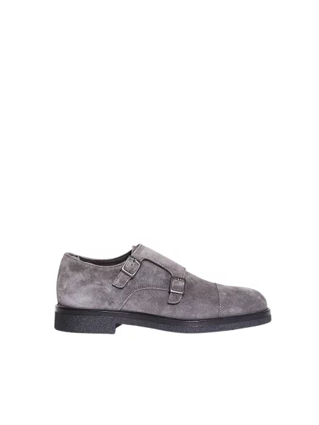 Monki Florsheim zamszowy zamknięte noski szary