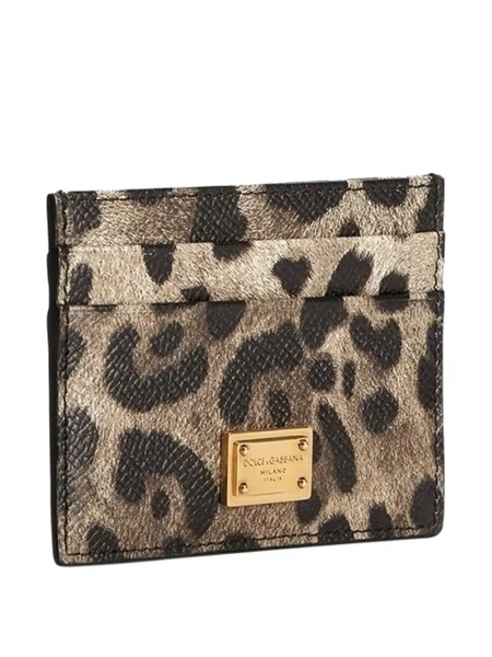 Portofel Dolce & Gabbana cu imagine cu model leopard maro