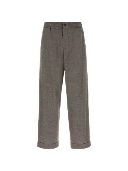 Pantaloni Giorgio Armani melange alergare maro