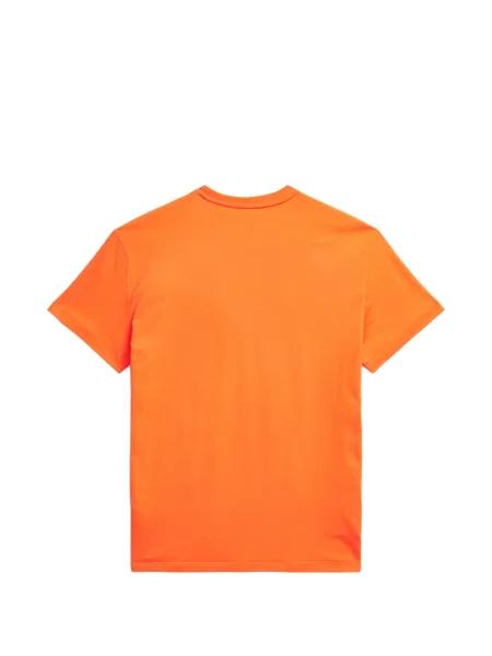 Tricou polo Polo Ralph Lauren cu glugă cu blană cu broderie roșu