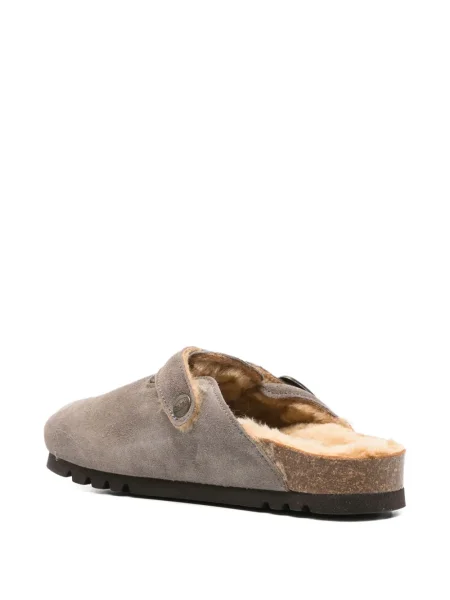 Papuci tip mules Scholl din piele de căprioară gri