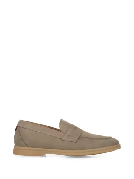 Pantofi loafer Bally din piele de căprioară gri