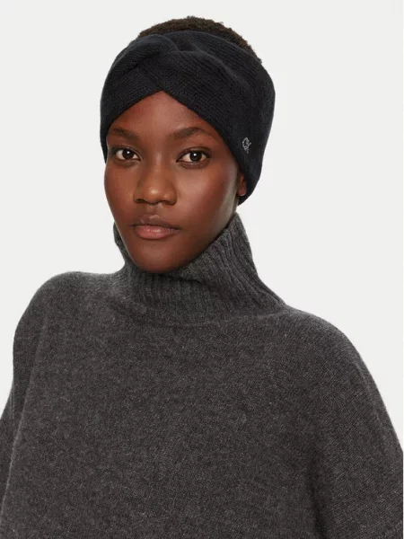 Set kapa in naglavni trak Calvin Klein črna