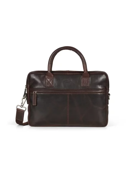 Torba na laptopa Howard London skórzana brązowa