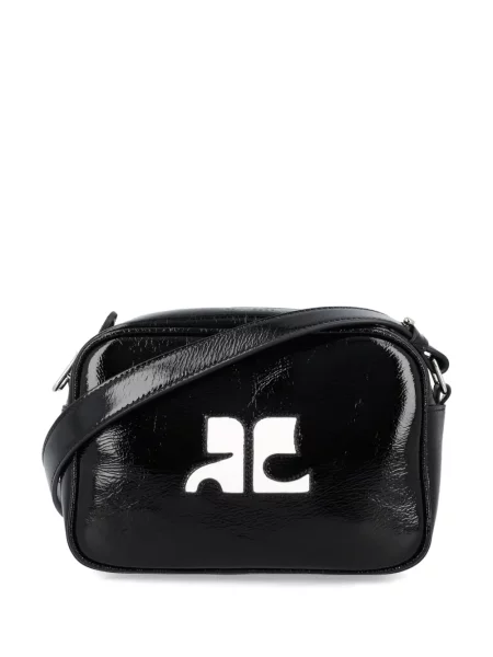 Geanta de piele Courreges din piele negru