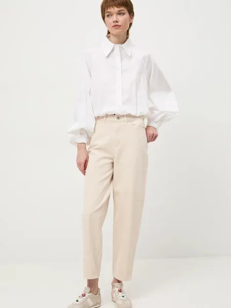 Medicine jeansy mom fit beżowe