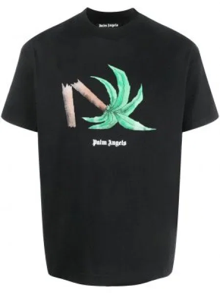 Μπλούζα Palm Angels με σχέδιο μαύρο