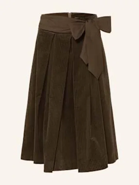 Rockmacherin Spódnica Do Stroju Ludowego Kochelsee Ze Sztruksu braun brązowa