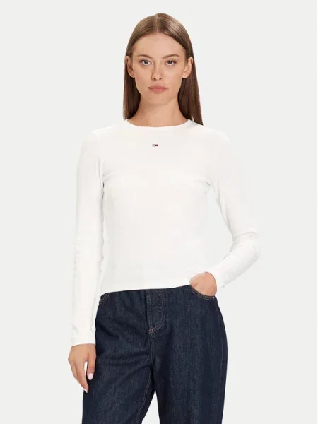 Tommy Jeans Majica Essential crna bijela