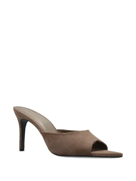 Sandale Black Suede Studio din piele de căprioară negru