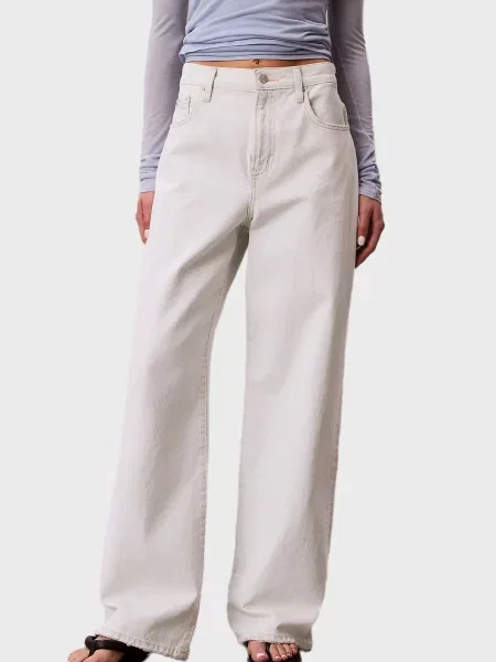 Широкі джинси Calvin Klein Jeans білі