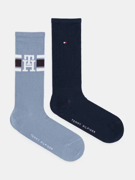 Чорапи Tommy Hilfiger 2 чифта синьо