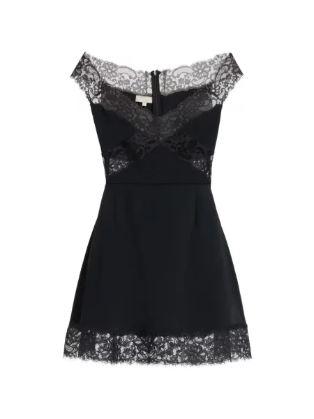 Rochie Elie Saab din dantelă cu umerii deschiși negru