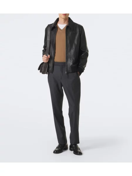 Geanta de piele Burberry negru