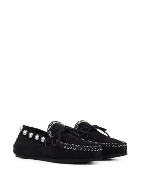 Pantofi loafer Isabel Marant din piele de căprioară negru