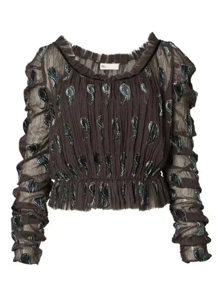 Top Tory Burch de catifea maro