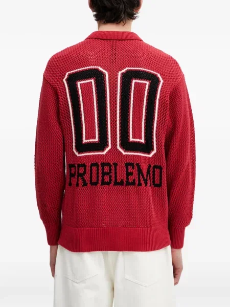 Cardigan No Problemo tricotate roșu
