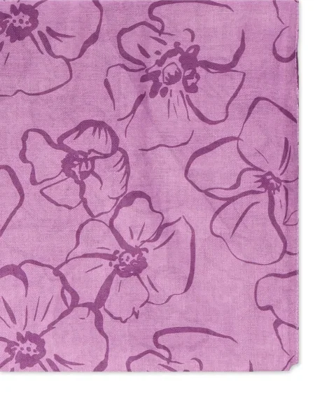 Fular V°73 cu model floral cu imagine violet
