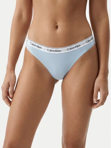 Calvin Klein Underwear Stringi Błękitny niebieskie