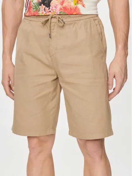 Kratke hlače iz tkanine Guess kaki