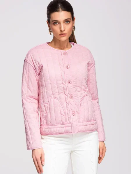 Geacă Edoti scurtă alb