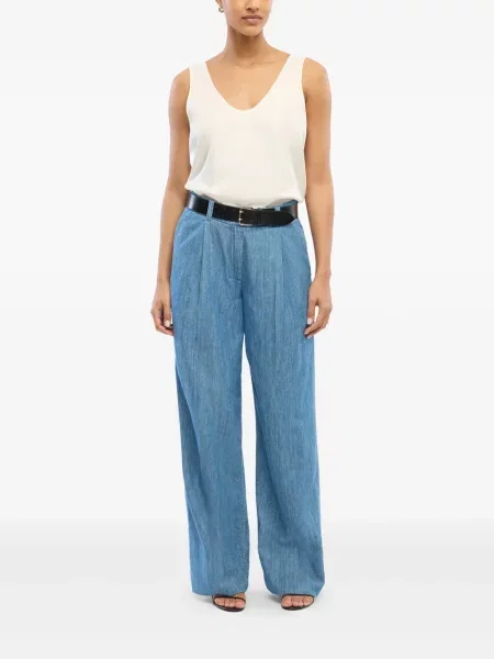 Pantaloni Another Tomorrow albastru