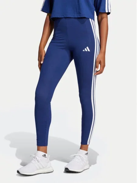Adidas legginsy Essentials granatowy z aplikacją białe