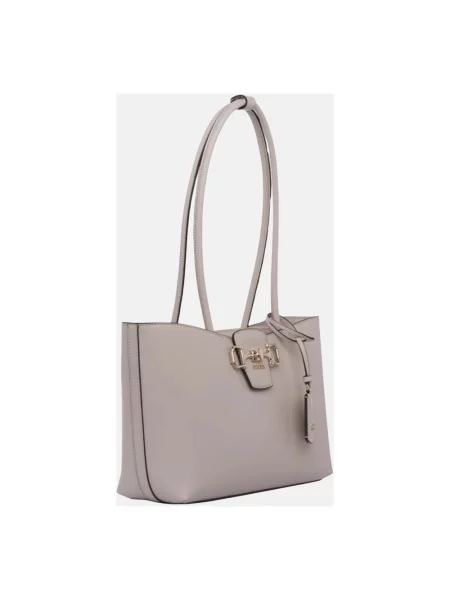 Guess torebka tote z imitacji skóry JANIE biała