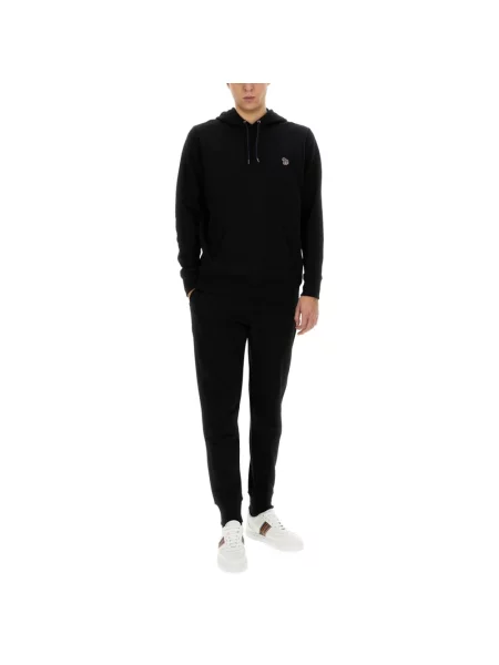 Spodnie Ps By Paul Smith w zebrę z logo czarne
