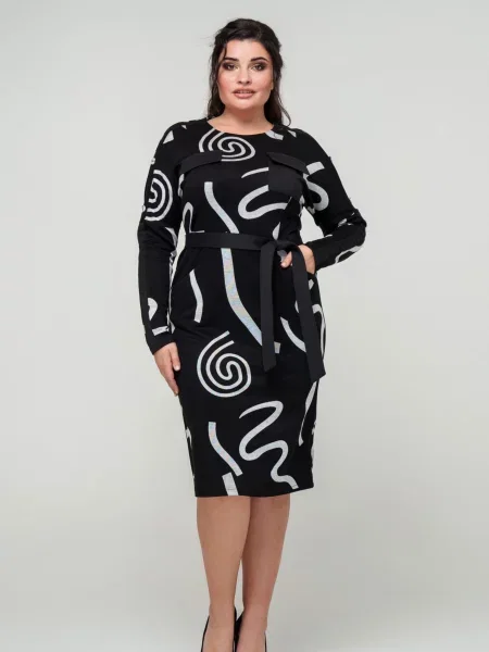 Сукня міді All Posa віскоза/поліестер білий