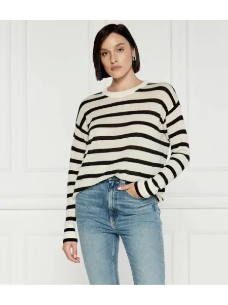 MAX&Co. pulover de lana femei bej light alb