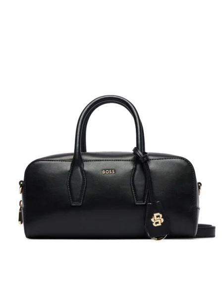 Geanta de piele Boss negru