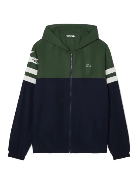 Geacă Lacoste cu glugă tenis albastru