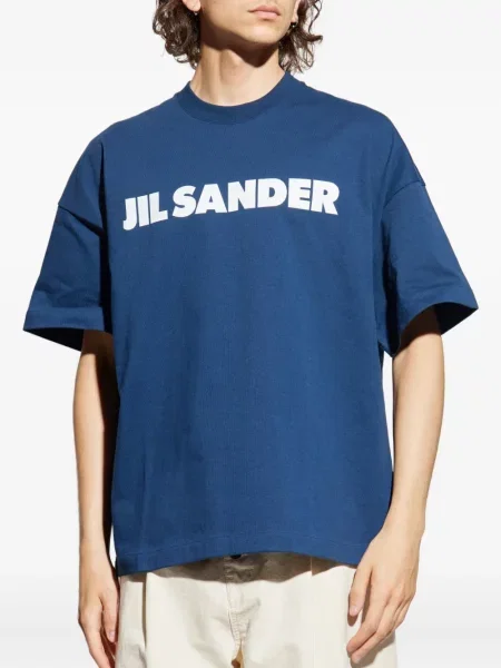 Tricou Jil Sander cu imagine albastru