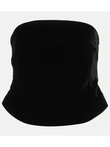 Top Wardrobe.nyc de catifea negru