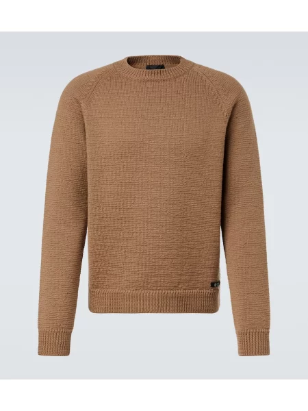 Volneni pulover Prada rjava