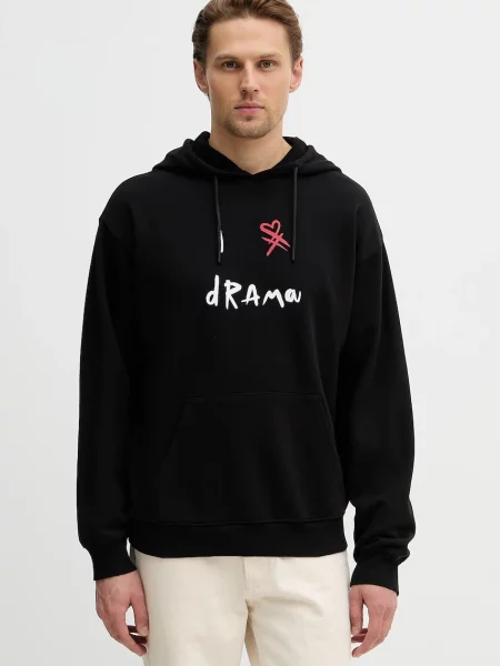 Bombažen pulover United Colors of Benetton črna