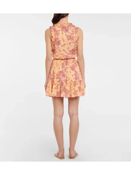 Rochie Poupette St Barth cu imagine portocaliu