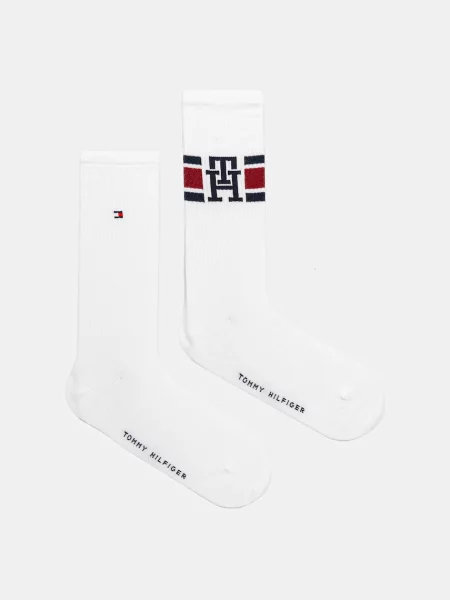 Чорапи Tommy Hilfiger 2 чифта бяло