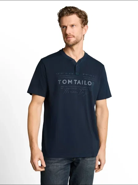TOM TAILOR Tričko tmavomodrá