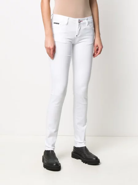 Skinny skinny džíny Philipp Plein bílé