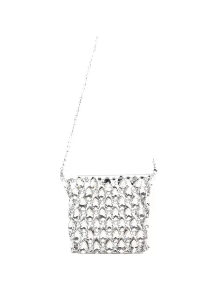 Geantă Self-portrait de cristal argintiu