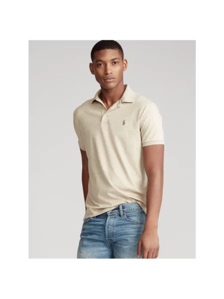 Koszulka polo Polo Ralph Lauren z krótkim rękawem beżowa