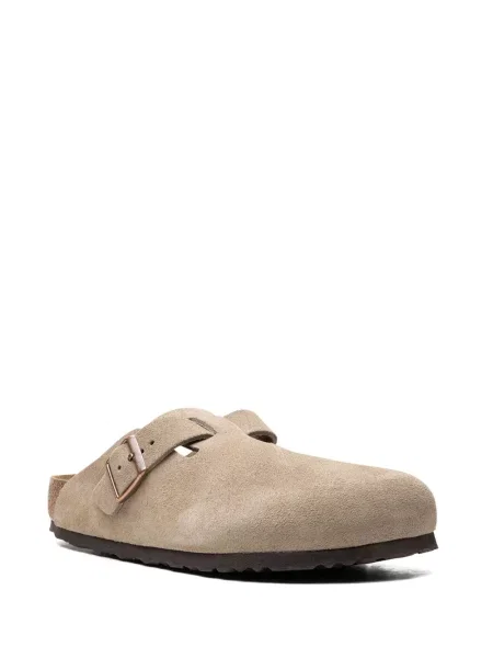 Saboți Birkenstock din piele de căprioară