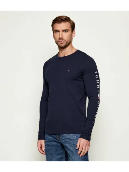 Tricou mânecă lungă Tommy Hilfiger albastru