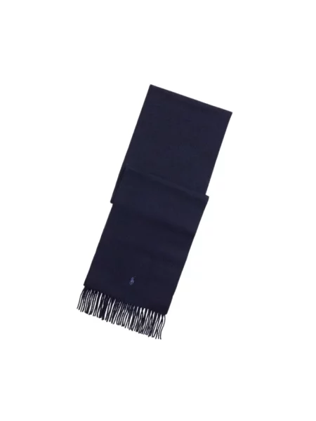 Szal Polo Ralph Lauren z kaszmiru niebieska