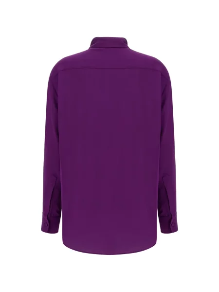 Gulerat cămașă Balenciaga de mătase violet