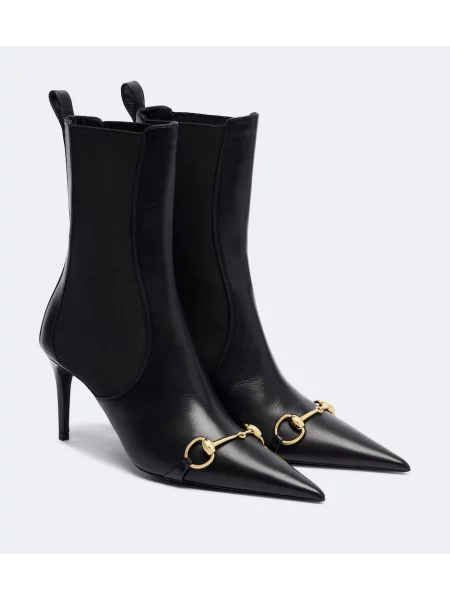 Cizme scurte Gucci din piele negru